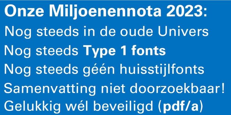 Miljoenen Nota 2023